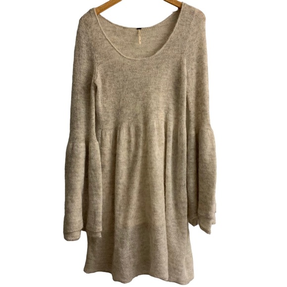 Free People x REVOLVE Ivory Juliet Babydoll Dress alpaca wool blend size small - Picture 3 of 7